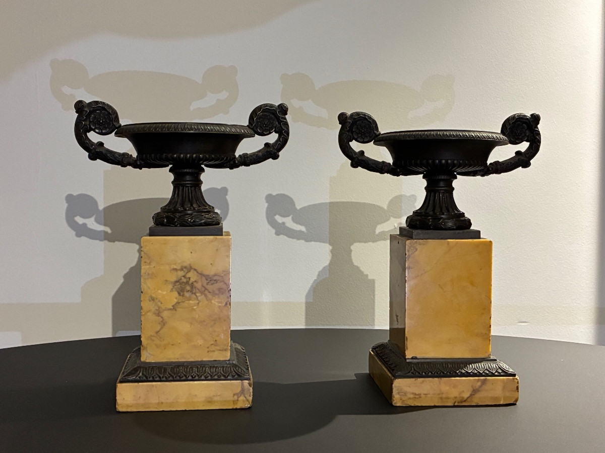 Pair Of Restoration Period Cups, Circa 1820-photo-2