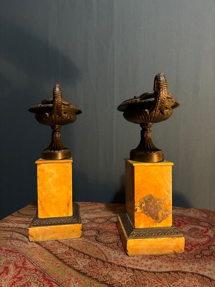 Pair Of Snake Tazzas, France Circa 1830-photo-3