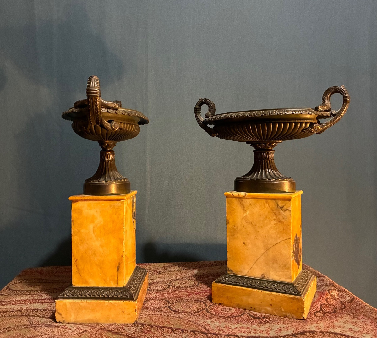 Pair Of Snake Tazzas, France Circa 1830-photo-4
