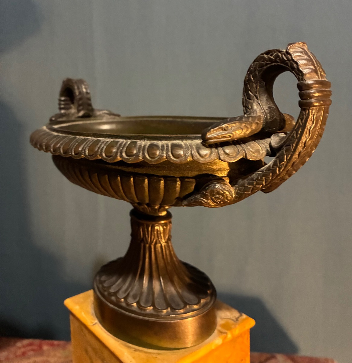 Pair Of Snake Tazzas, France Circa 1830-photo-3