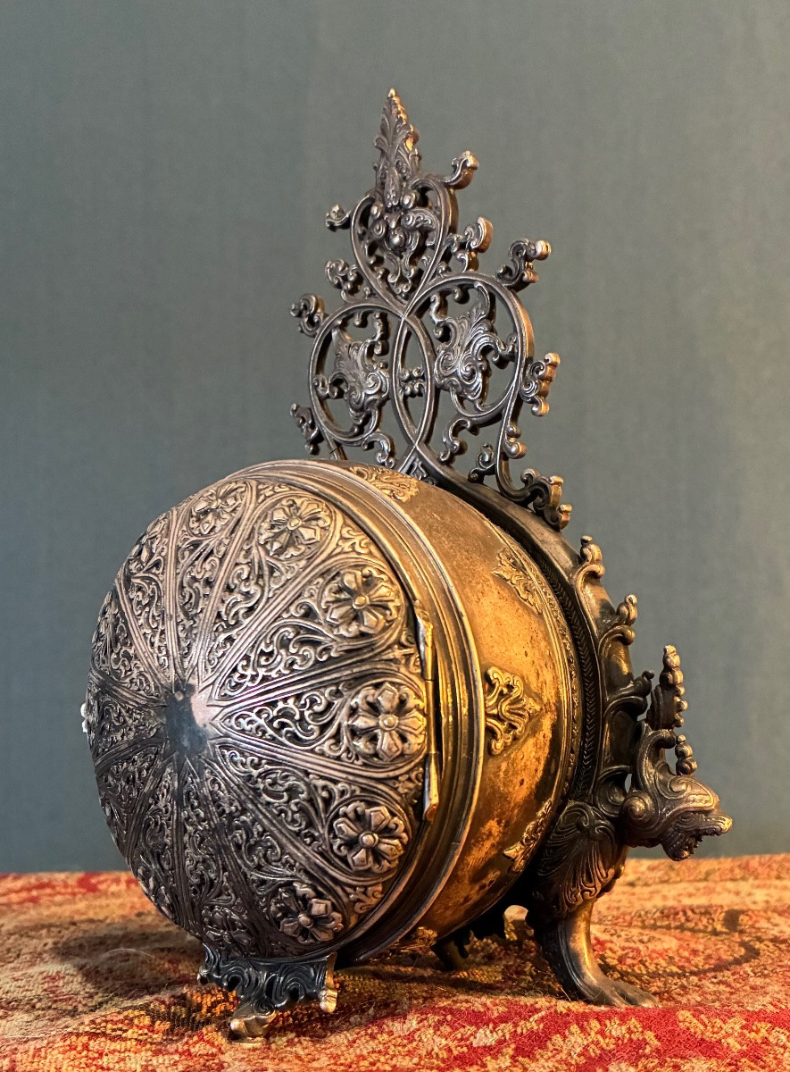 Ferdinand Barbedienne, pendule de style orientale, circa 1880-photo-2