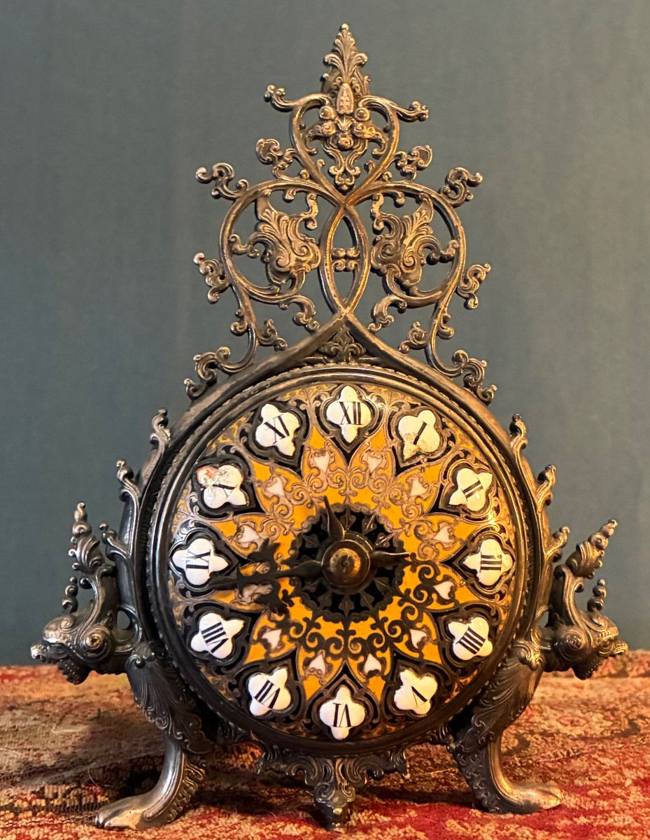 Ferdinand Barbedienne, pendule de style orientale, circa 1880