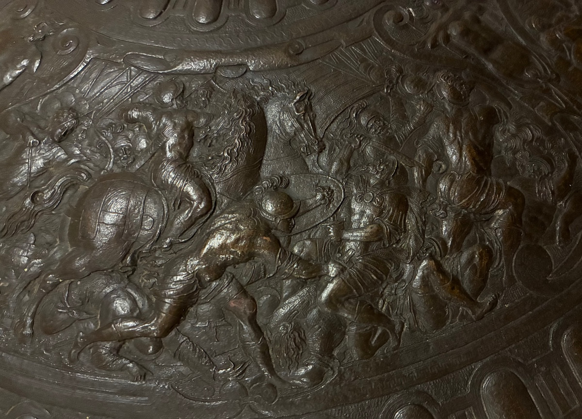 Elkington and co, fac-similé en galvanoplastie ,«the Italian Poets Shield», circa 1854.-photo-4