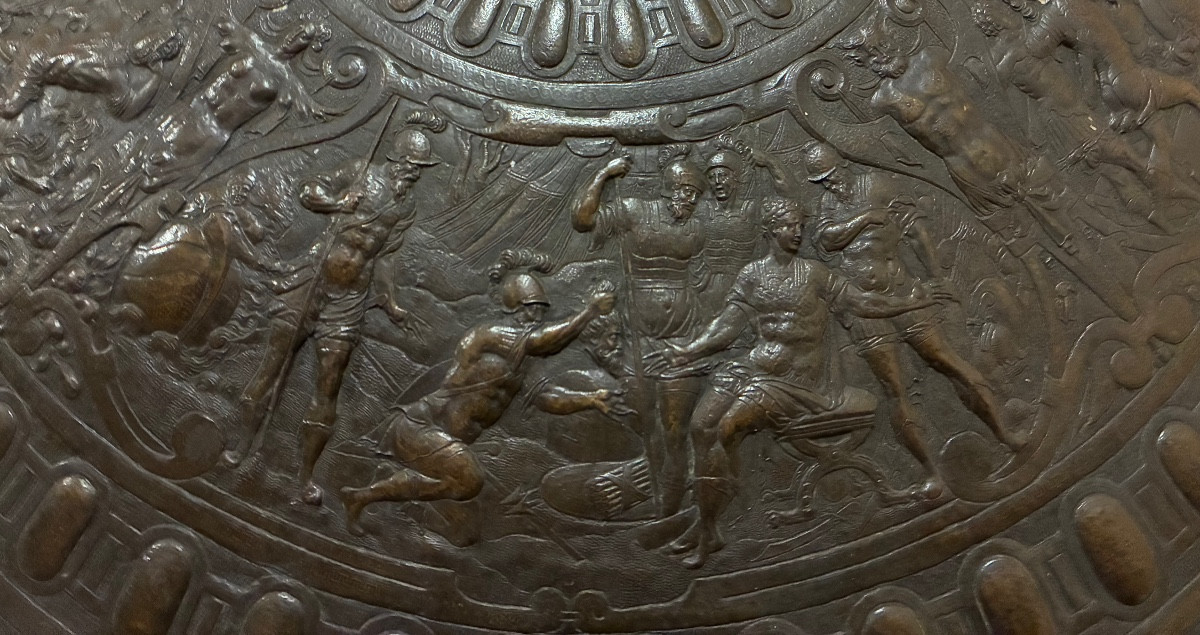 Elkington and co, fac-similé en galvanoplastie ,«the Italian Poets Shield», circa 1854.-photo-3