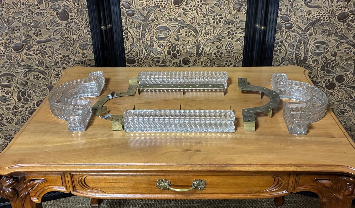 Centre ou chemin de table par la cristallerie de Baccarat, circa 1890-photo-3