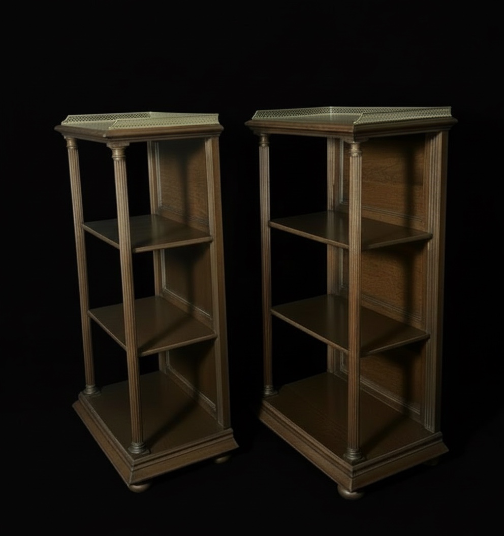 Paire d’étagères en noyer, France XIXÉ -photo-2