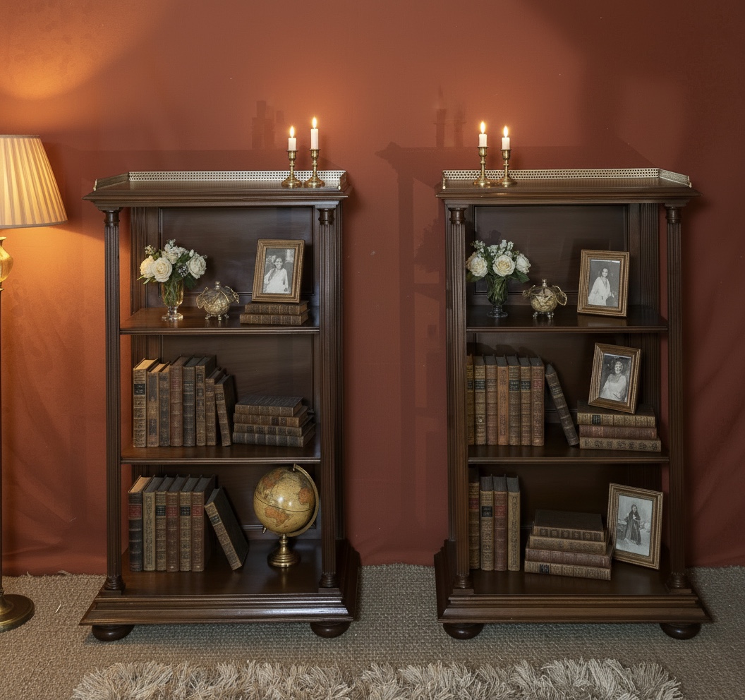 Paire d’étagères en noyer, France XIXÉ -photo-1