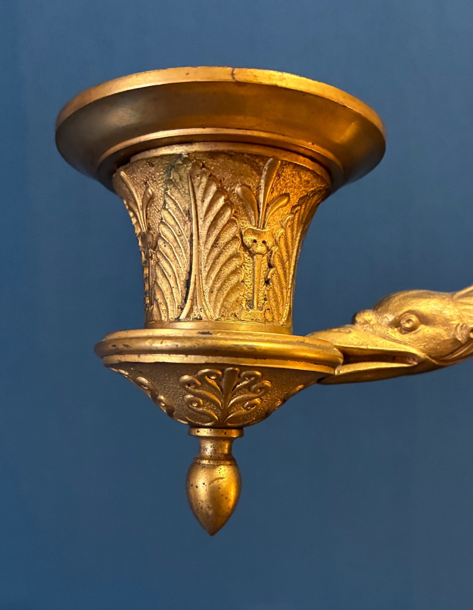 Pair Of Swan-neck Candelabra, French Work Circa 1850-photo-2