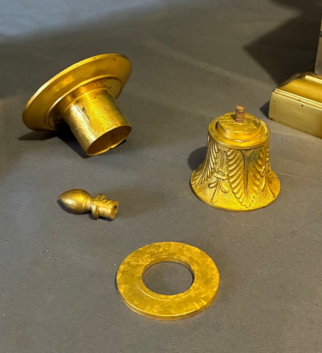 Pair Of Swan-neck Candelabra, French Work Circa 1850-photo-4