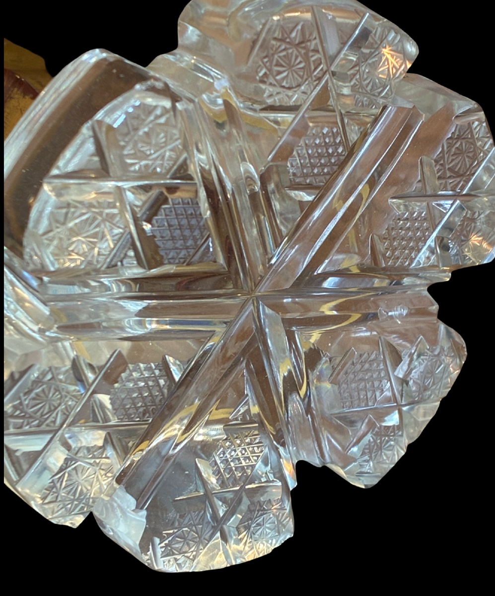 Paire de Rythons en Cristal de Bohême pour le marché Russe – Décor Or et Argent – circa 1860-photo-3