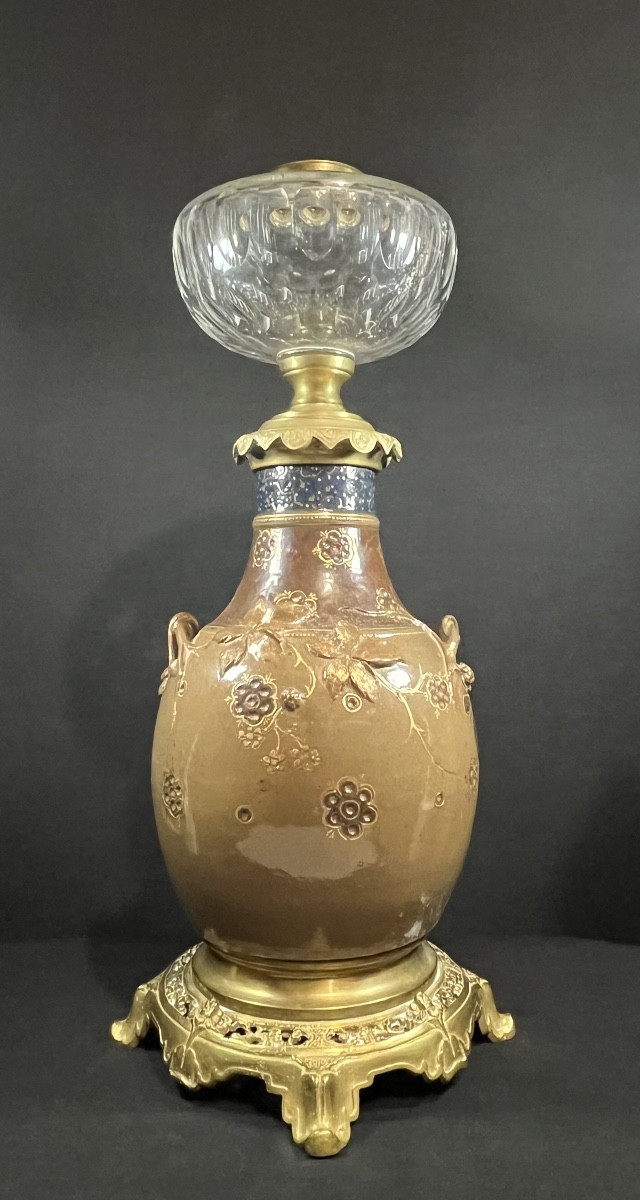 Lampe en grès d'Ernest Chaplet et Albert Damouse pour Haviland, Atelier rue Blomet, vers 1884-photo-2