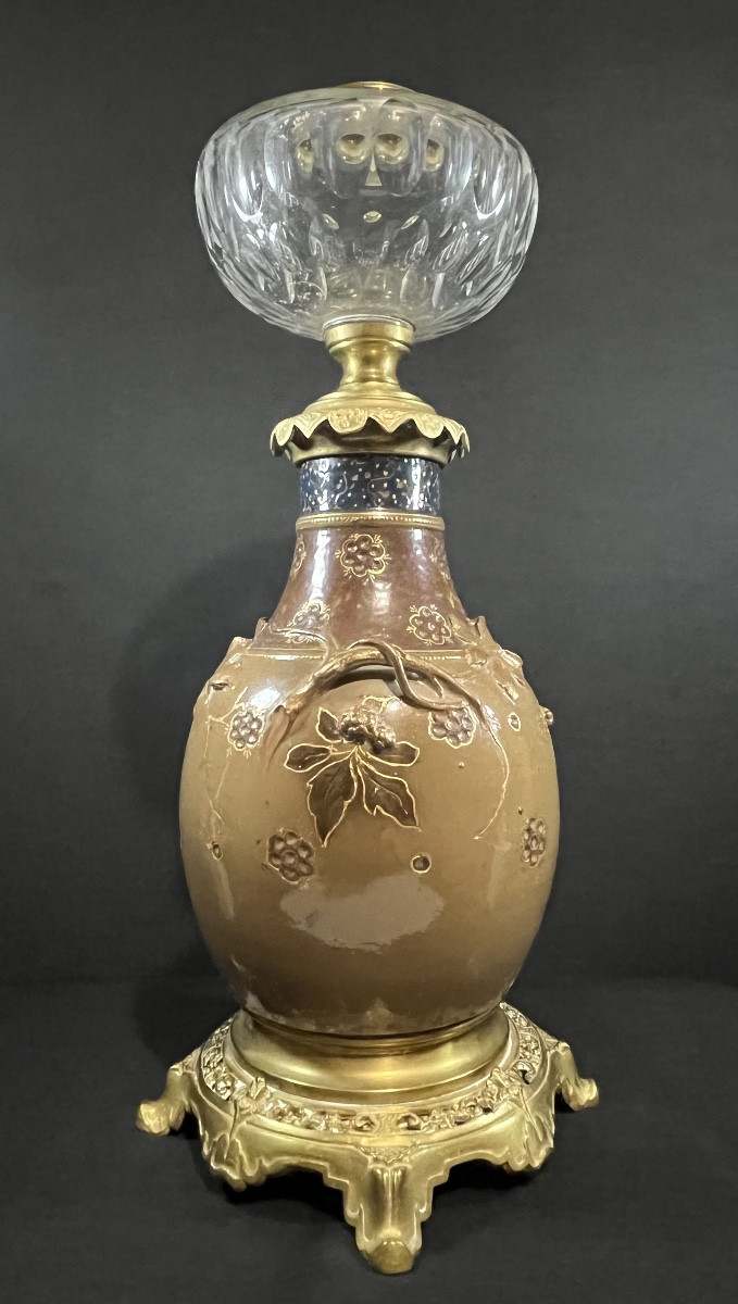 Lampe en grès d'Ernest Chaplet et Albert Damouse pour Haviland, Atelier rue Blomet, vers 1884-photo-3