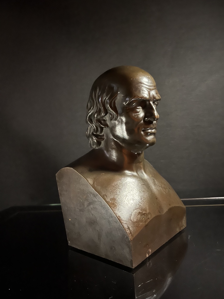 Buste présumé du Docteur Hahnemann en bronze par Adam-Salomon, circa 1850-photo-4