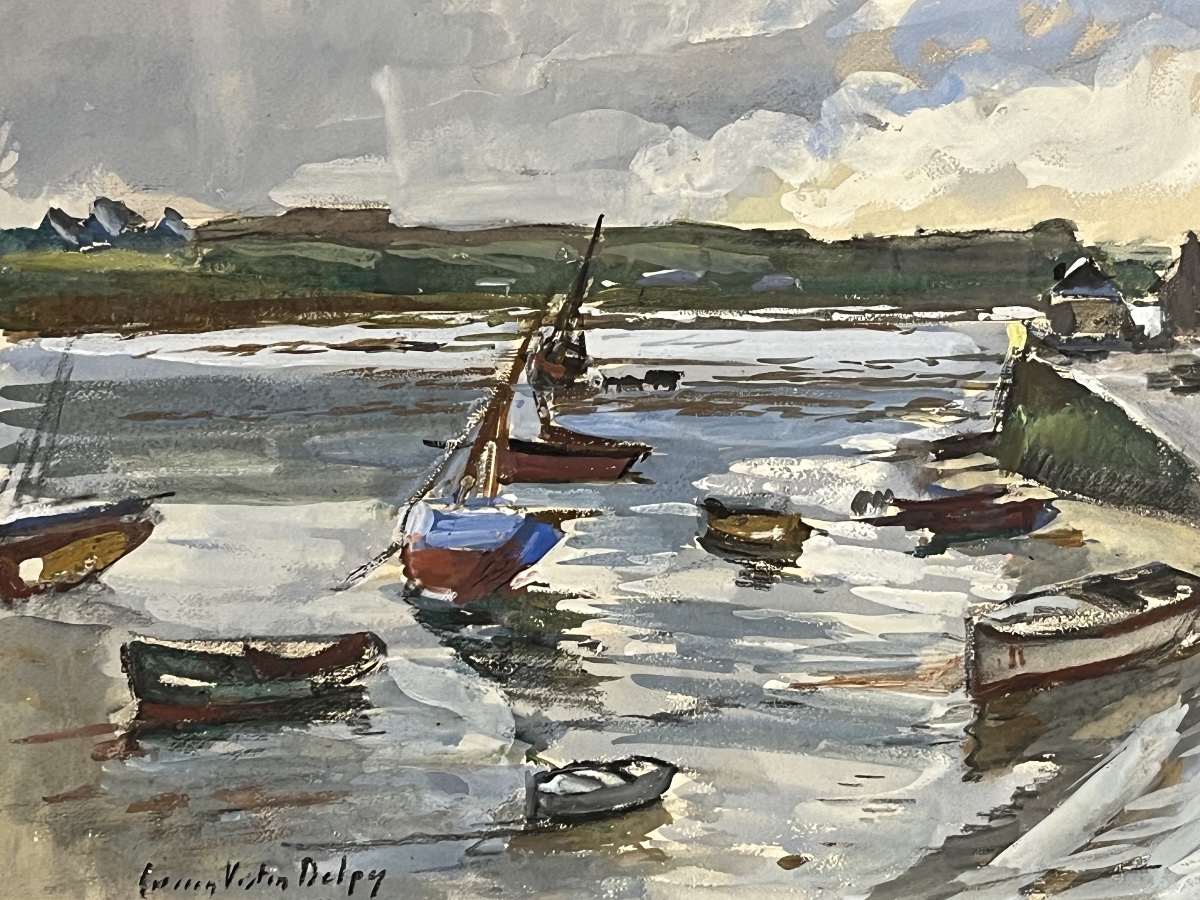 Lucien Victor Delpy (1898-1967) - Le Conquet, 1933 - Original Watercolor-photo-2