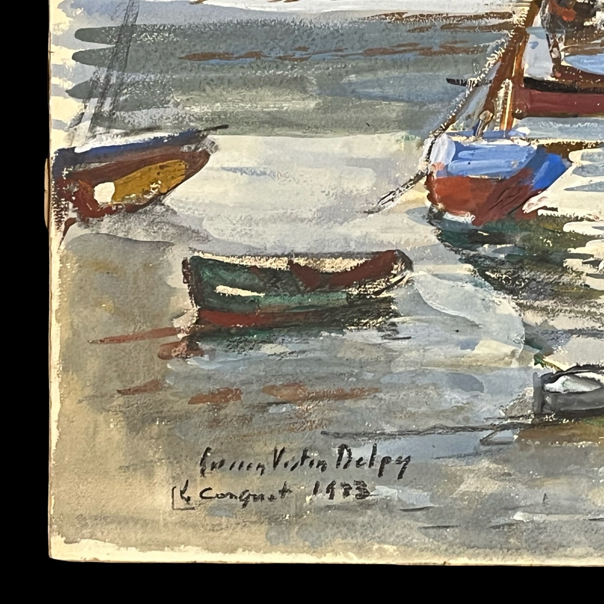 Lucien Victor Delpy (1898-1967) - Le Conquet, 1933 - Original Watercolor-photo-1