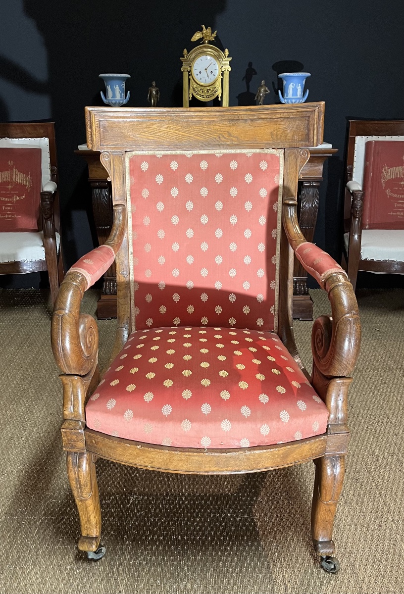 Fauteuil de bureau d’époque Restauration, attr à J.J.Werner 1791-1849-photo-4