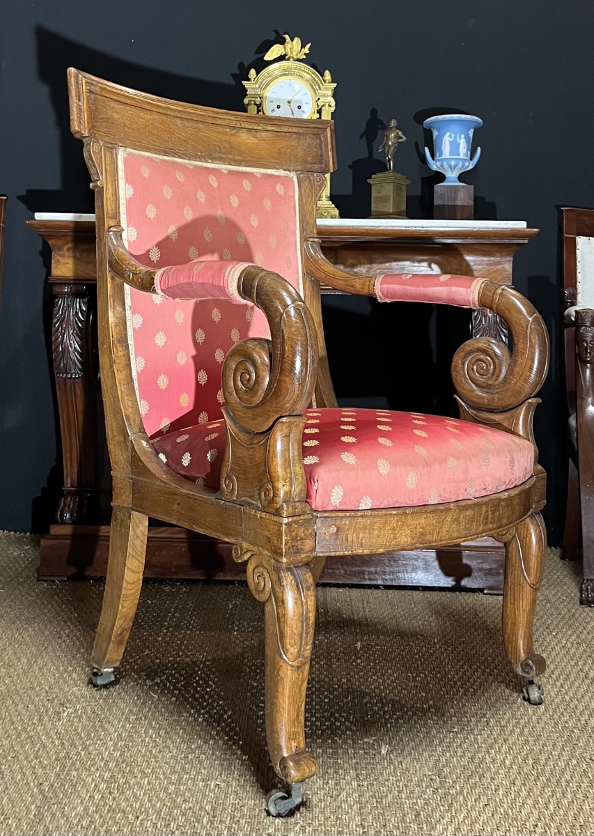 Fauteuil de bureau d’époque Restauration, attr à J.J.Werner 1791-1849
