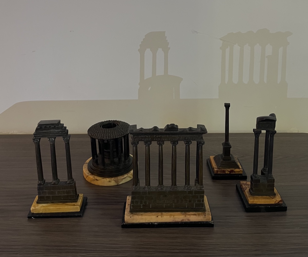 Souvenirs From The Grand Tour, Five Pieces, Rome, Circa 1870. -photo-2
