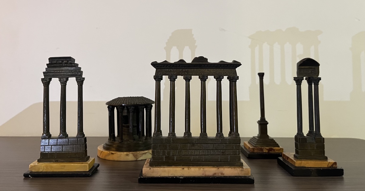 Souvenirs From The Grand Tour, Five Pieces, Rome, Circa 1870. -photo-3