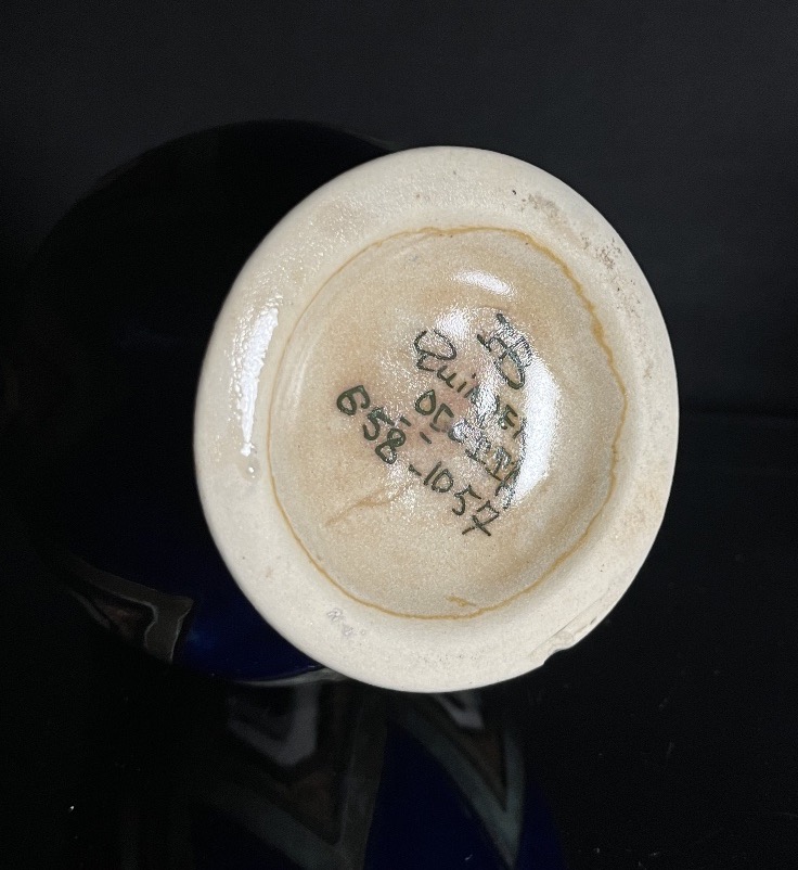 Odetta Quimper, vase à décor géométrique vers 1930-photo-3