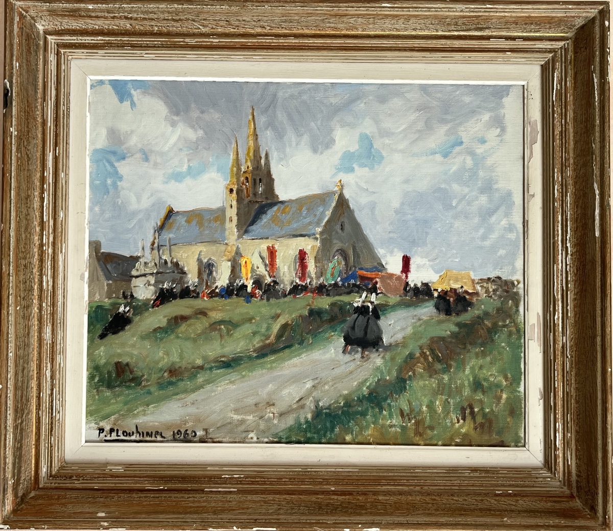 “pierre Plouhinec 1907–1984” *pardon Breton*, Oil On Canvas, Dated 1960-photo-3