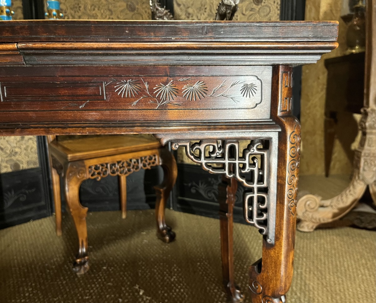 « Gabriel Viardot » bureau et sa chaise d’esprit japonisant, circa 1880-photo-4