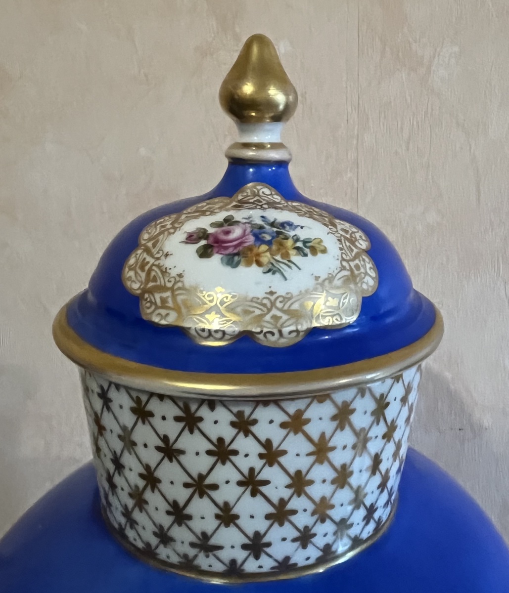 Paire de Grandes Potiches Couvertes en Porcelaine de Saxe par Helena Wolfsohn, Circa 1880-photo-1