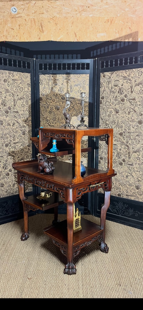 Display Shelf In The Japanese Style, France, Circa 1880-photo-3