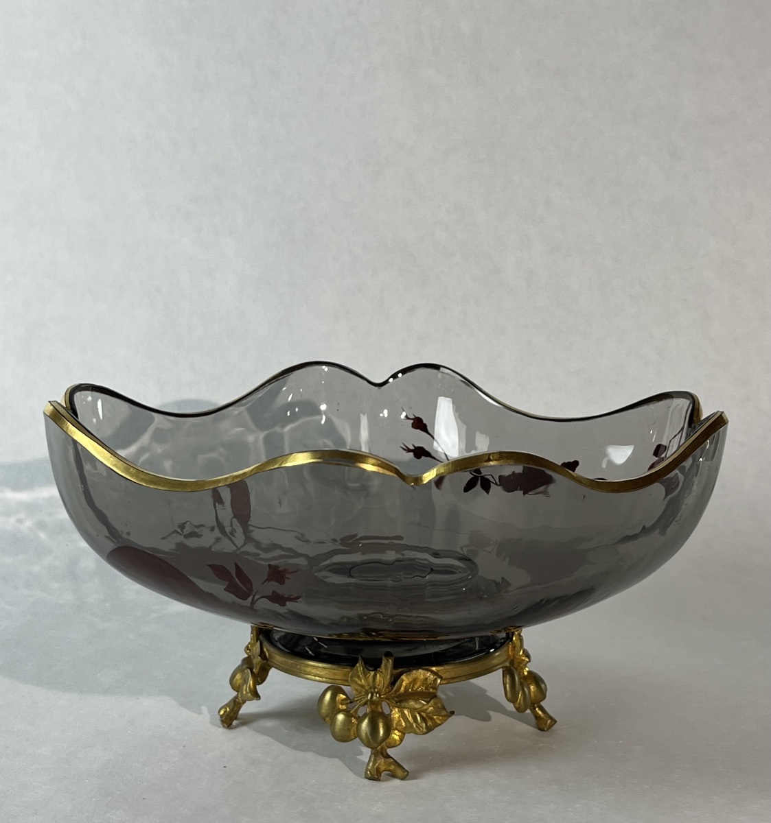 Coupe, centre de table en cristal de baccarat, circa 1880-photo-2