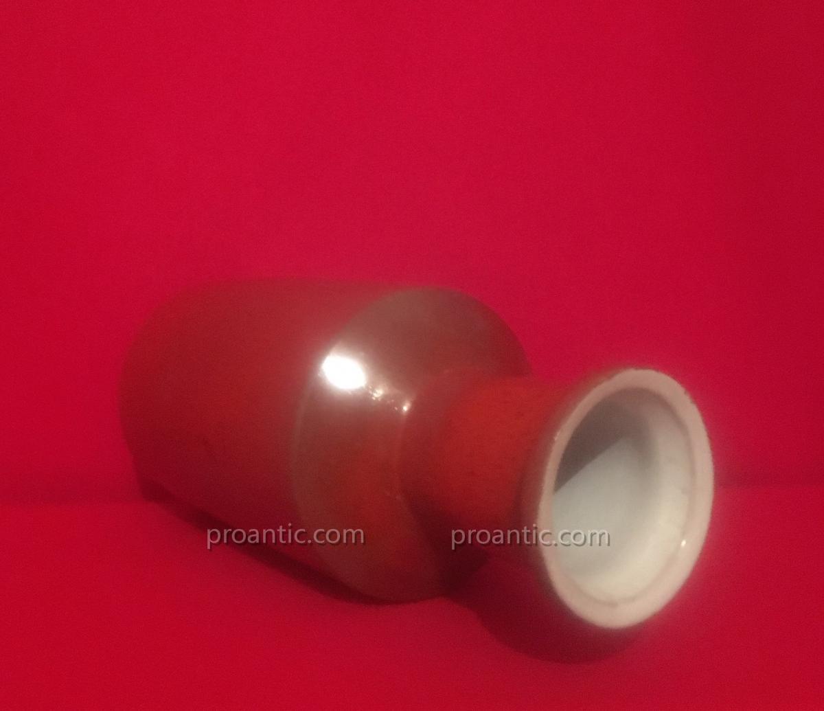 Beau Vase En Céramique Sang De Bœuf,  XXéme Siècle, Marque à Identifier...-photo-2