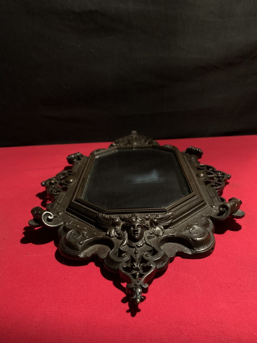 Miroir De Style Néo-renaissance, France Vers 1880-photo-3