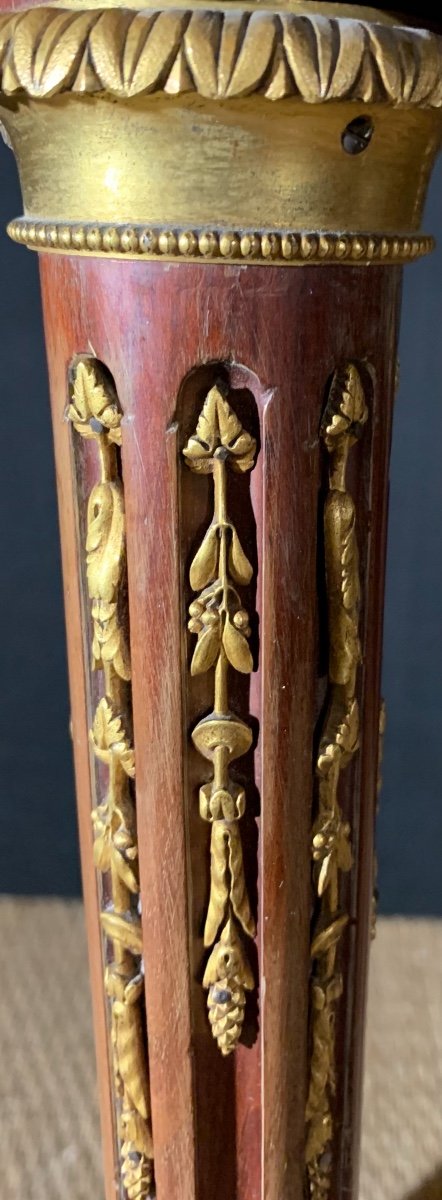 Gueridon De Style Louis XVI En Acajou Et Bronze Par François Linke Index 641-photo-1