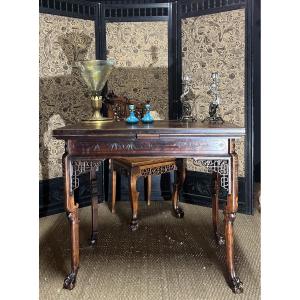 "gabriel Viardot" Desk And Chair In A Japanese-inspired Style, Circa 1880
