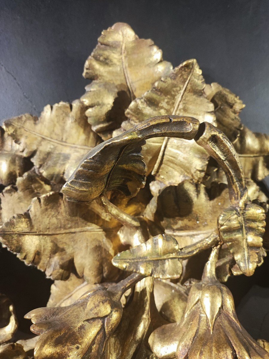 Very Large Colonial Golden Oval Mirror-photo-4
