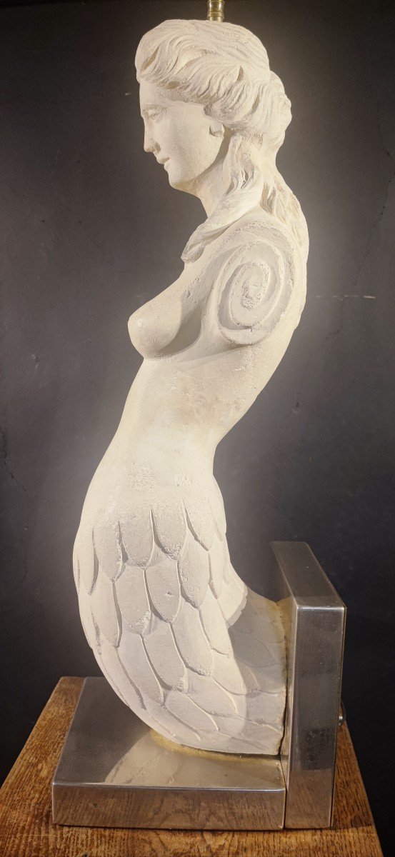 Grande Lampe Design Statue Sirène -photo-2