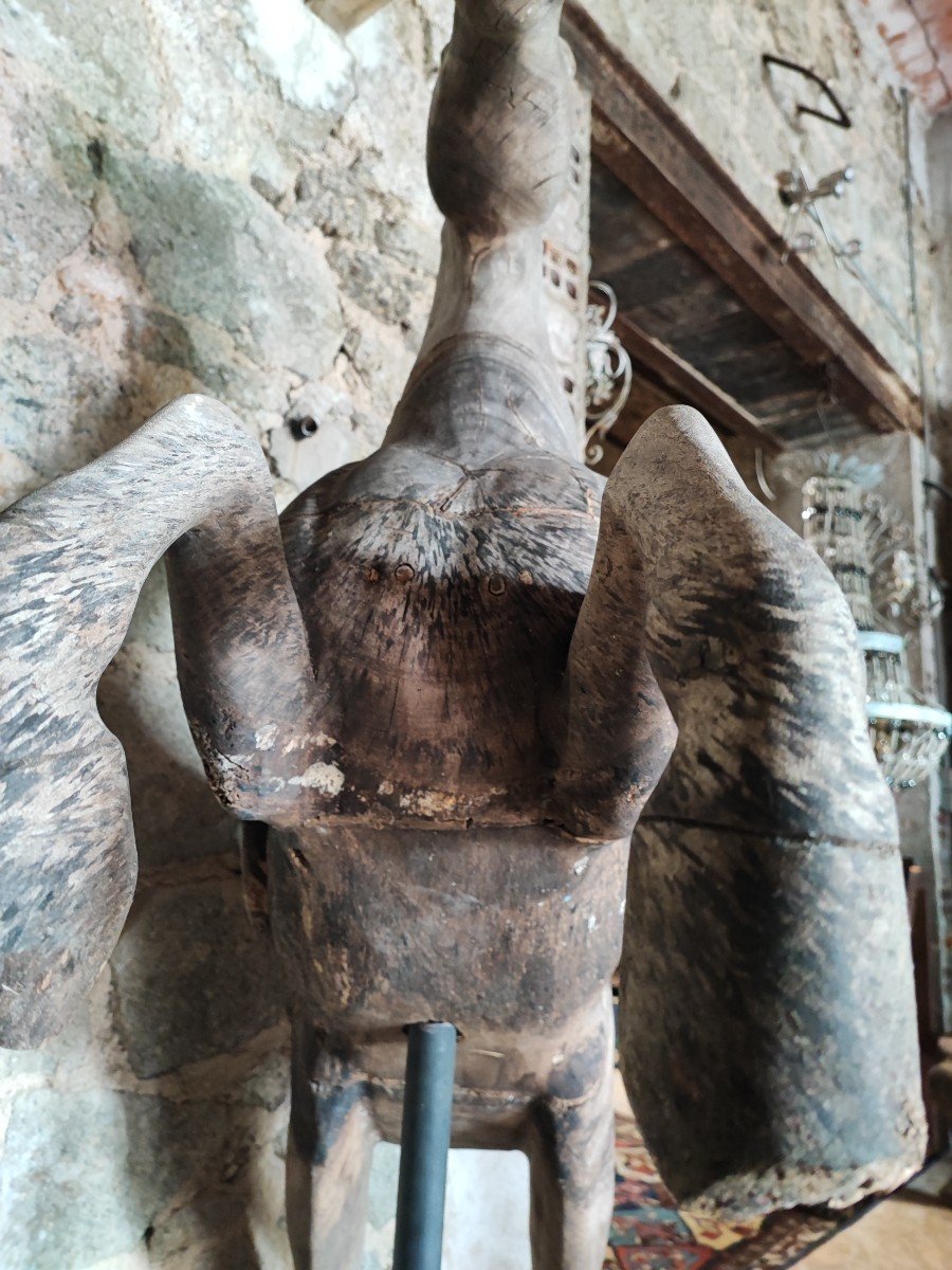 Old Natural Wood Carousel Horse-photo-1