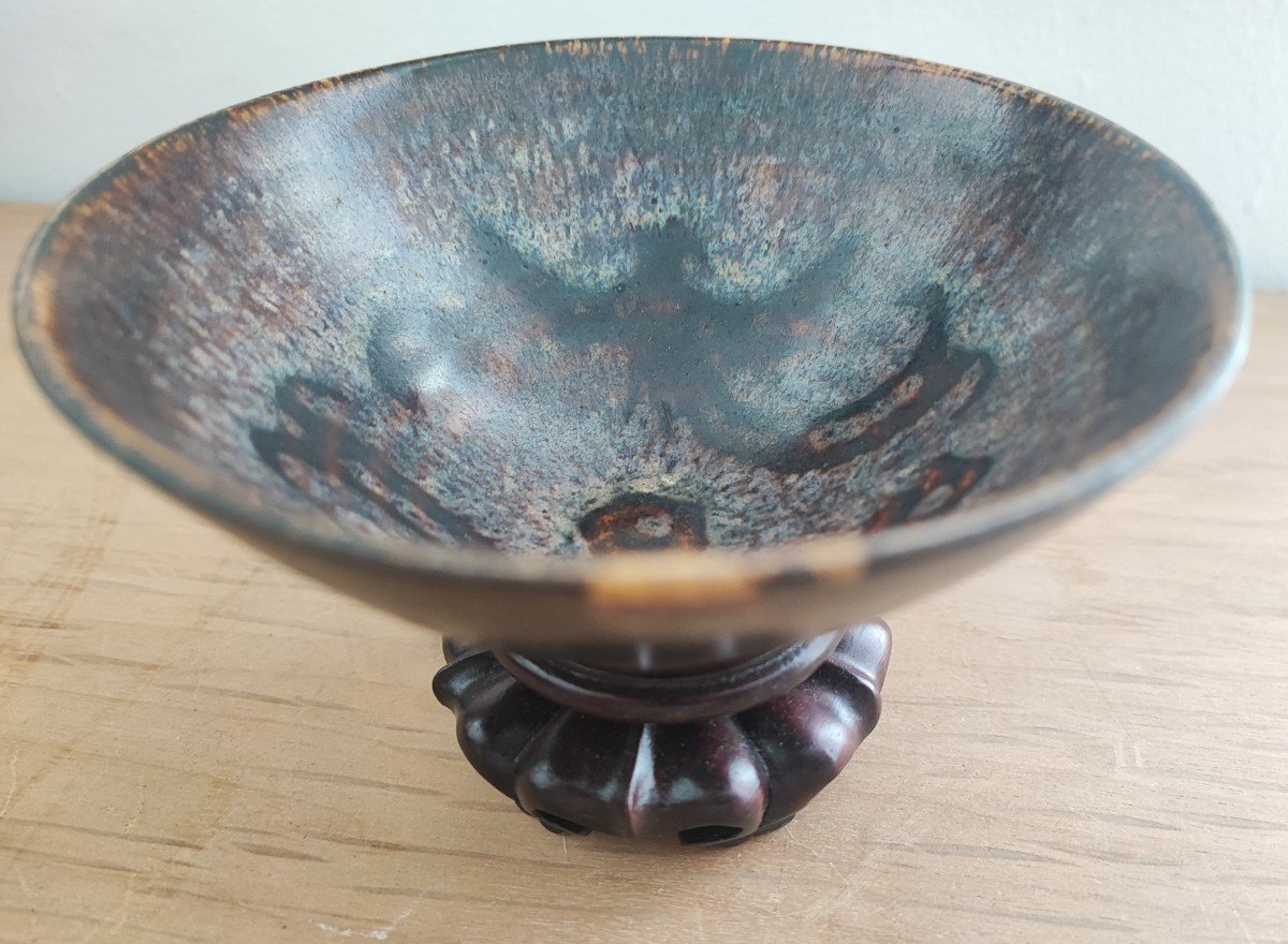 Bowl China Song Period Glazed Stoneware Turtle Shell 