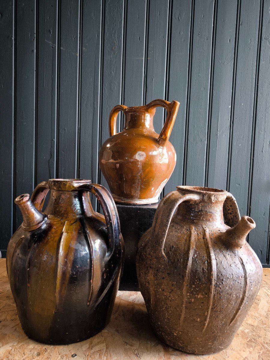 18th Century Pottery Walnut Oil Jar From The South Of France -photo-4