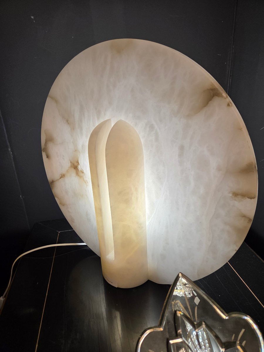 Paire de lampes design en albatre -photo-4