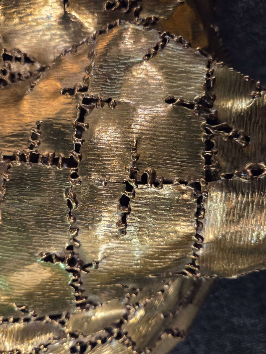 Italian Designer's Welded Brass Sculpture/statue Bustamente-photo-3