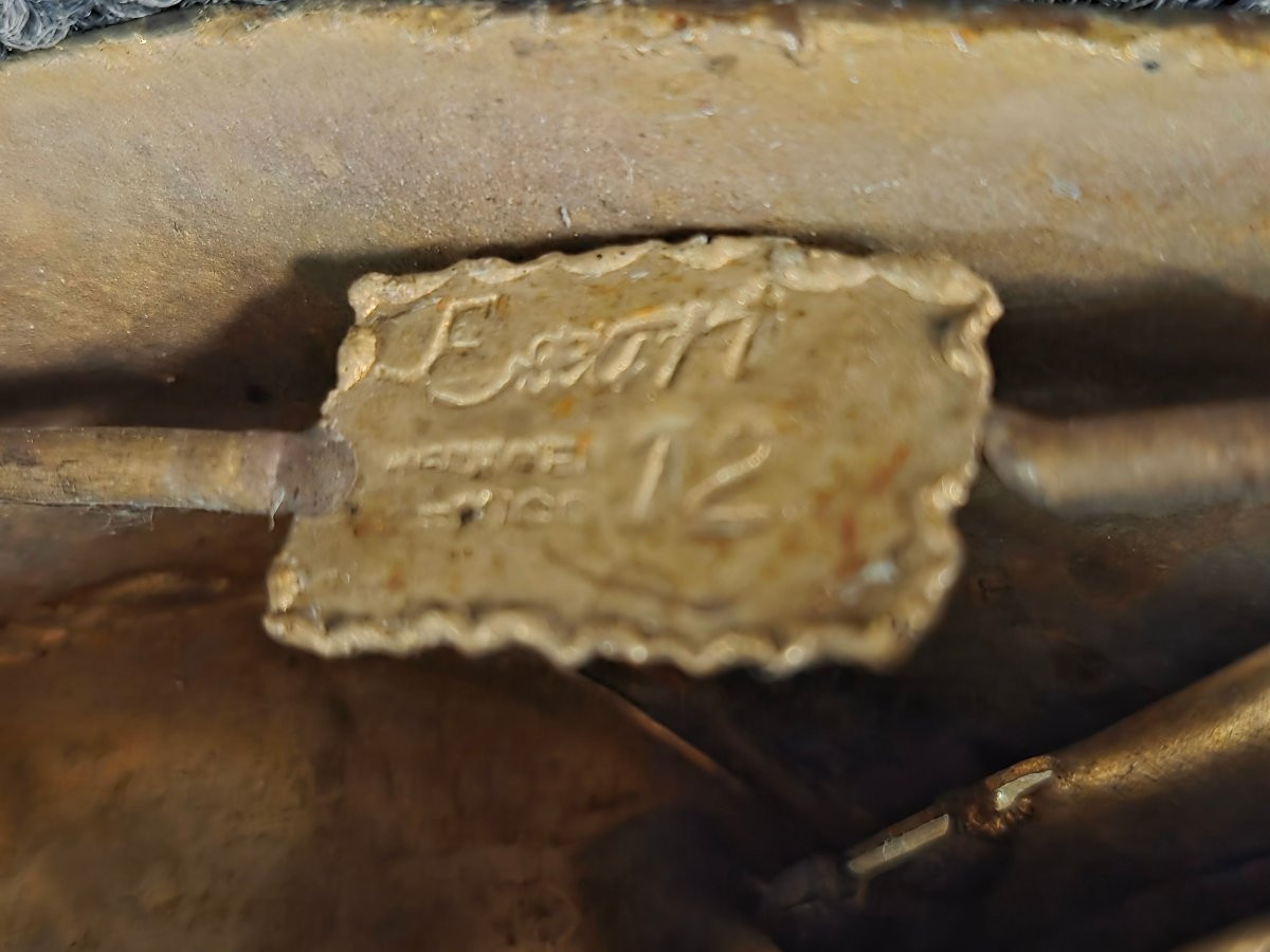 Italian Designer's Welded Brass Sculpture/statue Bustamente-photo-4