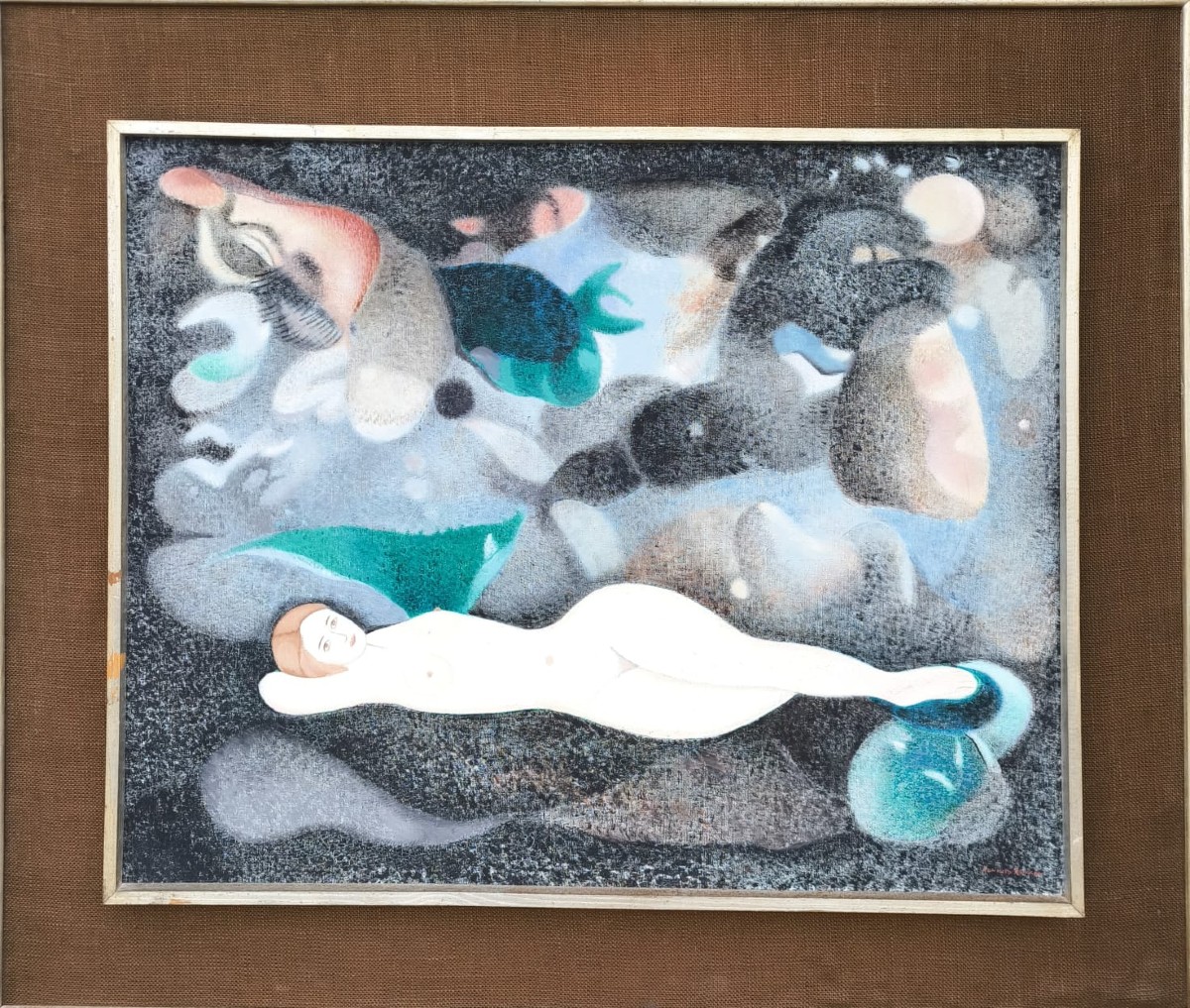 20th Century Painting, Oil On Canvas, Juan Navarro Ramon