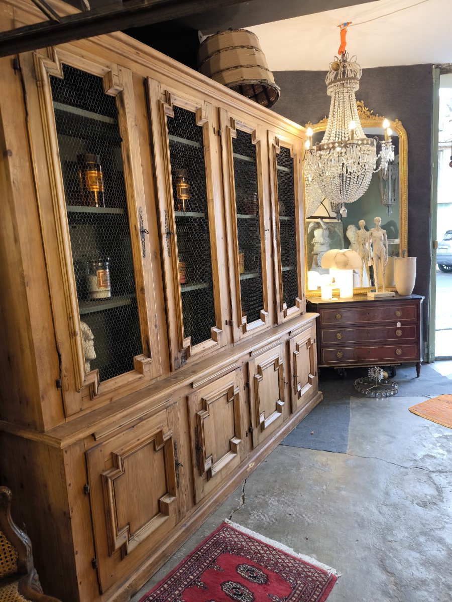 19th Century Pine Apothecary Bookcase -photo-1