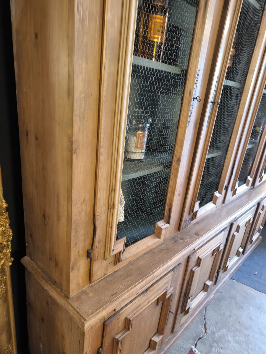 19th Century Pine Apothecary Bookcase -photo-4