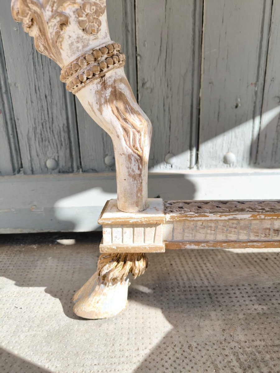 Empire Style Half-moon Console Table With 4 Feet-photo-2