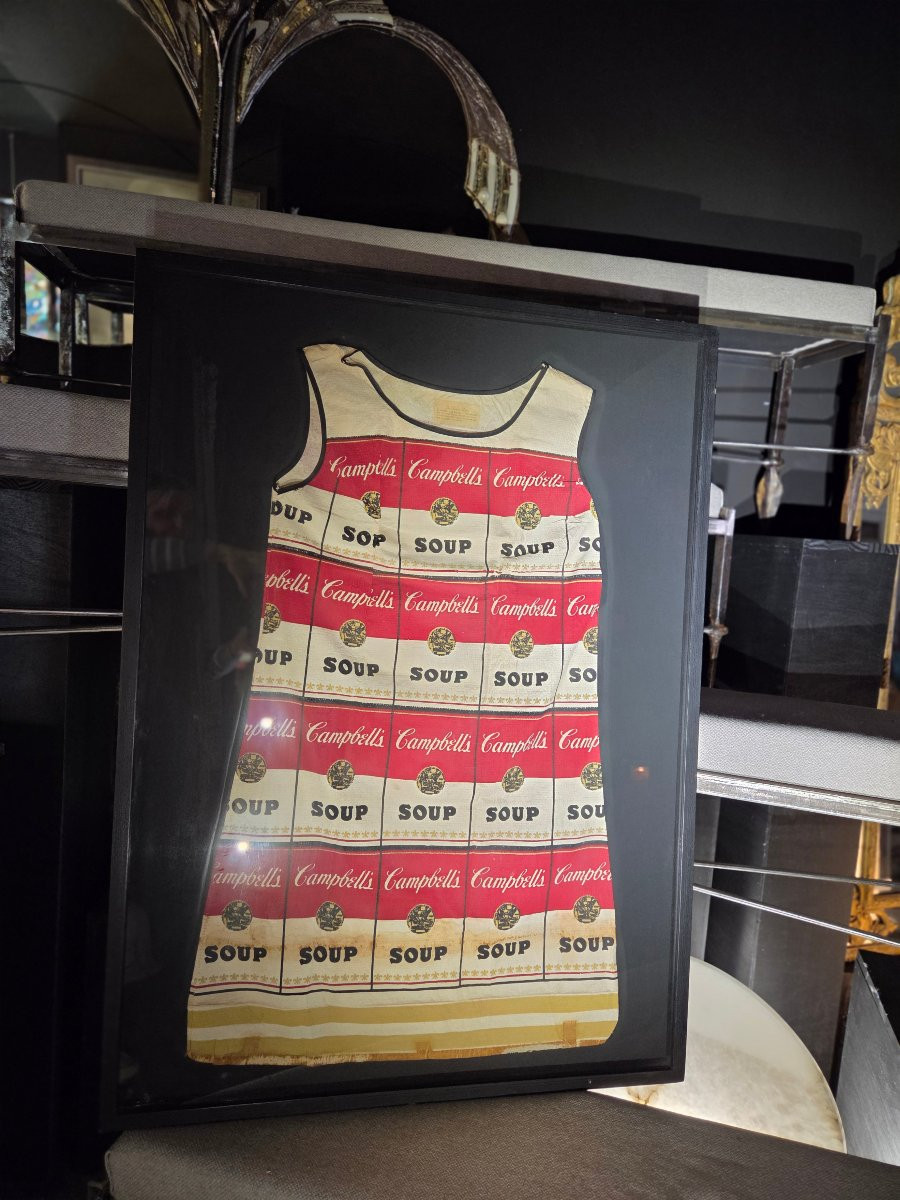 Original Andy Warhol Dress Framed Pop Art-photo-2