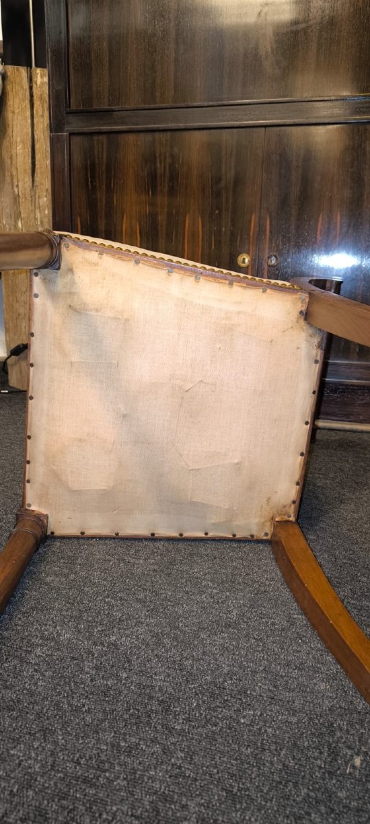 Set Of 12 Walnut Chairs, Empire Period-photo-2