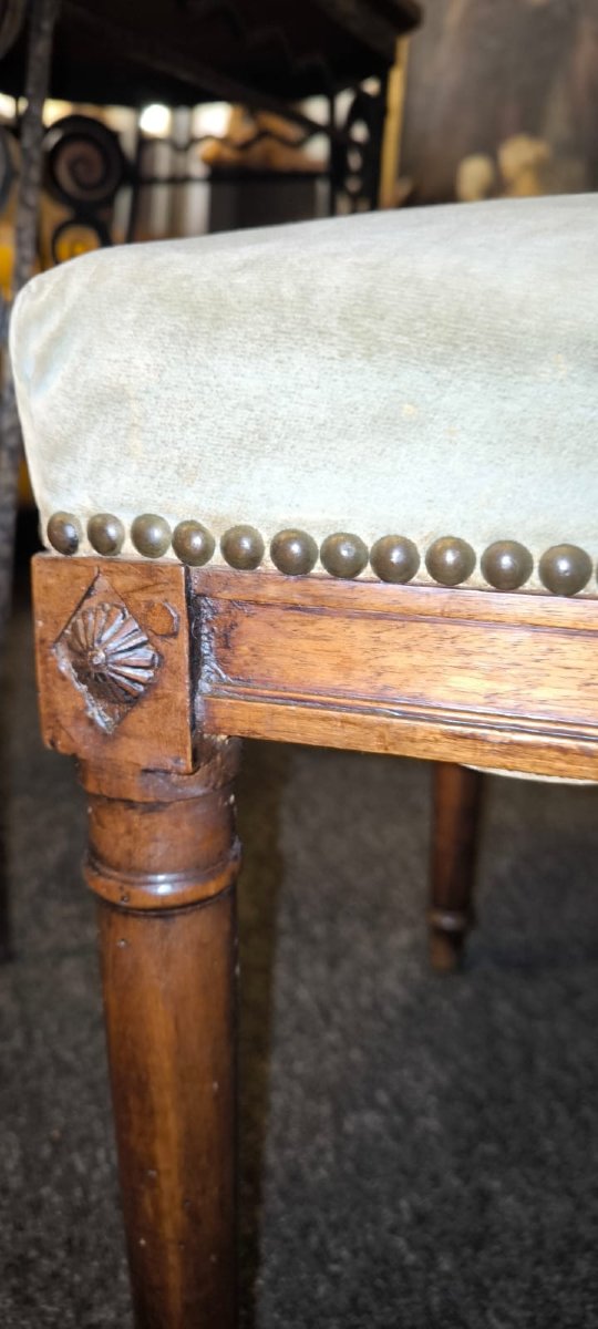 Set Of 12 Walnut Chairs, Empire Period-photo-6