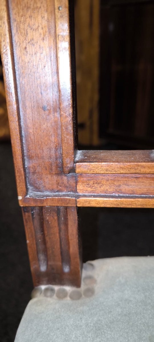 Set Of 12 Walnut Chairs, Empire Period-photo-8