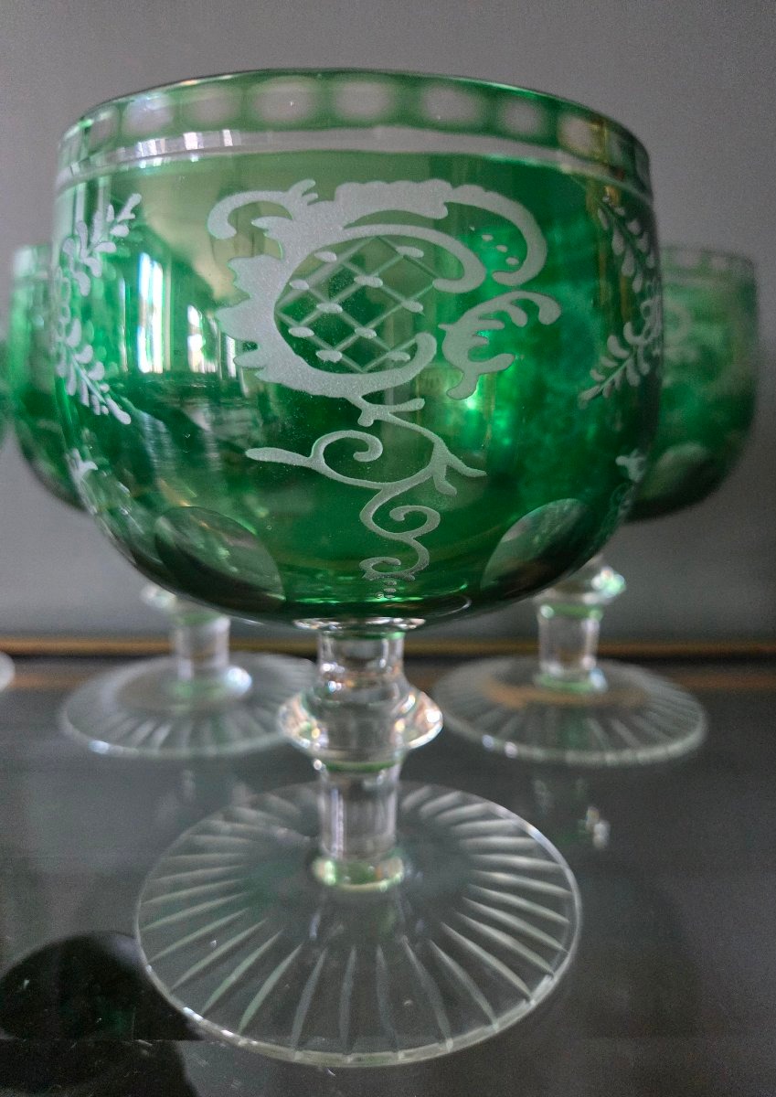 5 coupes en cristal Roemer St Louis-photo-3